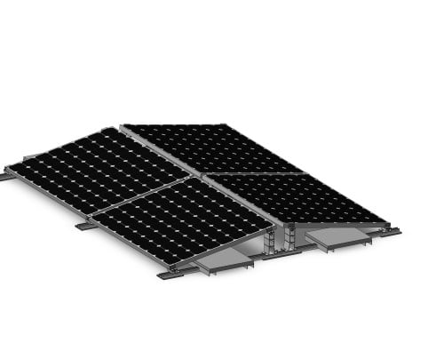 Flat Roof Ballast Bracket Mount